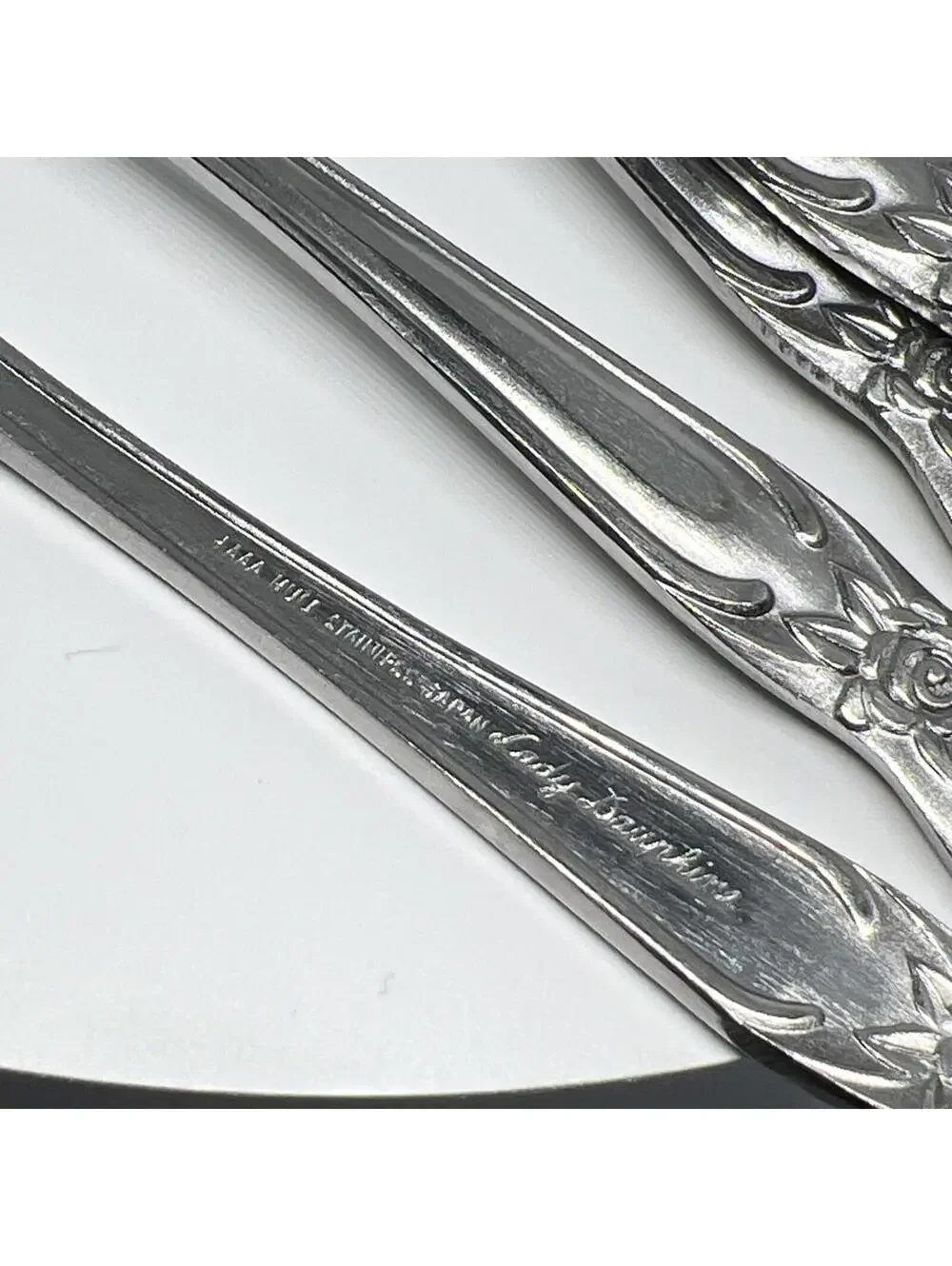 Hull Stainless Steel Lady Dauphine Salad Forks Set of  8